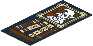 Sticker  2.9 x  1.4 with Bookshelf and Snoring Headmaster