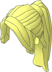 Minifig Hair Ponytail with Long Bangs Minifig Hair Ponytail with Long Bangs