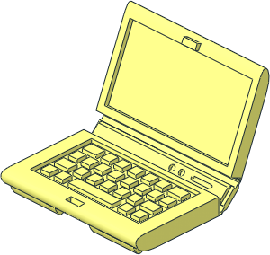 Minifig Computer Laptop (Open)