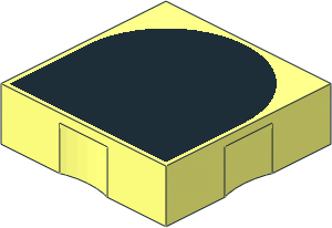 Duplo Tile  2 x  2 with Black Inverse Arch Pattern