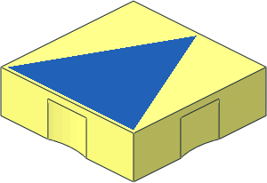 Duplo Tile 2 x 2 with Blue Isosceles Triangle Pattern Duplo Tile 2 x 2 with Blue Isosceles Triangle Pattern