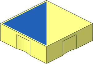 Duplo Tile  2 x  2 with Blue Right-angled Triangle Pattern
