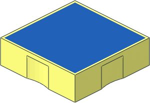 Duplo Tile  2 x  2 with Blue Square Pattern