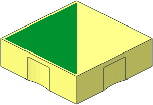 Duplo Tile 2 x 2 with Green Right-angled Triangle Pattern Duplo Tile 2 x 2 with Green Right-angled Triangle Pattern