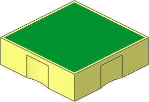 Duplo Tile  2 x  2 with Green Square Pattern