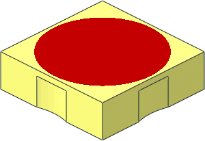 Duplo Tile  2 x  2 with Red Disc Pattern