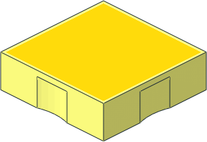 Duplo Tile 2 x 2 with Yellow Square Pattern Duplo Tile 2 x 2 with Yellow Square Pattern