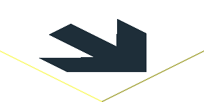 Sticker  1.1 x  1.1 with Black Arrow on White Background