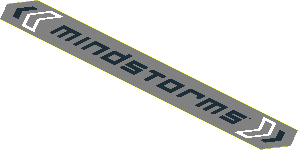 Sticker Pointed Rectangle with Black "MINDSTORMS" on Silver Background Sticker Pointed Rectangle with Black "MINDSTORMS" on Silver Background