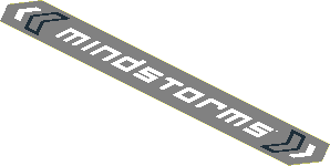 Sticker Pointed Rectangle with White "MINDSTORMS" on Silver Background Sticker Pointed Rectangle with White "MINDSTORMS" on Silver Background