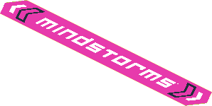 Sticker Pointed Rectangle with White "MINDSTORMS" on Dark Pink Background Sticker Pointed Rectangle with White "MINDSTORMS" on Dark Pink Background
