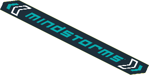 Sticker Pointed Rectangle with Dark Turquoise "MINDSTORMS" on Black Background Sticker Pointed Rectangle with Dark Turquoise "MINDSTORMS" on Black Background