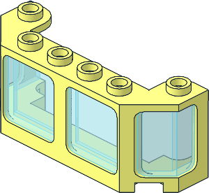 Windscreen  2 x  6 x  2 Vertical Frame with Trans Light Blue Glass
