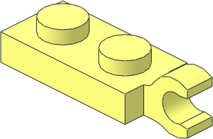 Plate  1 x  2 with Clip Horizontal on End (Thick C-Clip)
