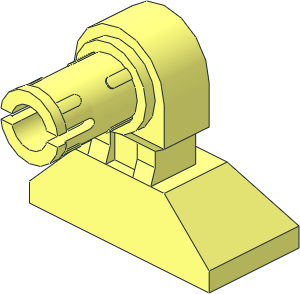 Minifig Robot Leg  1 x  2 x  1.667 with Pin