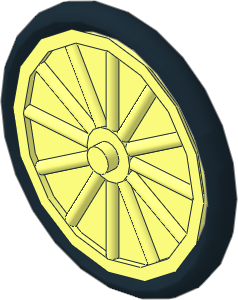 Wheel Minifig Bicycle with Black Tyre Wheel Minifig Bicycle with Black Tyre