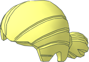 Minifig Hair Straight Cut with Short Ponytail