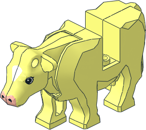 Animal Cow with Head with Blaze, Muzzle and Eye Pattern