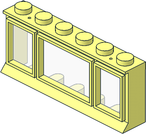 Window 1 x 6 x 2 Classic with Solid Studs (Complete) Window 1 x 6 x 2 Classic with Solid Studs (Complete)