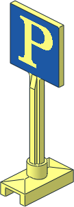 Roadsign Square with Parking Pattern Roadsign Square with Parking Pattern