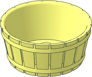 Barrel  4.5 x  4.5 with Axle Hole