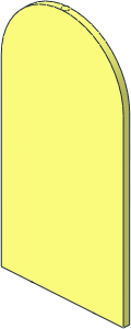 Glass for Door 1 x 6 x 7 with Arch Glass for Door 1 x 6 x 7 with Arch