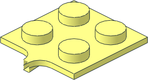 ~Hinge Plate  2 x  7 with 3L Bendable Coupling Nylon - End 2
