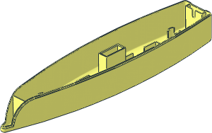 Boat Hull Floating 36 x  7 x  7 Bottom