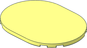 Tile  6 x  8 with Rounded Corners and Groove