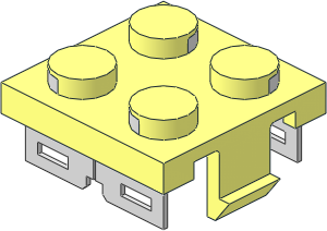 ~Electric Brick 2 x 2 x 0.667 with Side Clamps with Metal Parts ~Electric Brick 2 x 2 x 0.667 with Side Clamps with Metal Parts