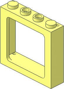 Train Window  1 x  4 x  3 with Shutter Holes