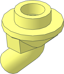 Plate  1 x  1 Round with Angled Bar
