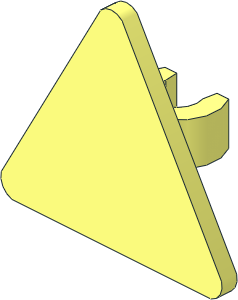 ~Roadsign Clip-on 2.2 x 2.667 Triangular (Thick C-Clip) (Obsolete) ~Roadsign Clip-on 2.2 x 2.667 Triangular (Thick C-Clip) (Obsolete)