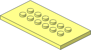 Plate  4 x  8 with Studs in Centre