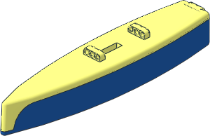Boat Hull Floating 36 x  7 x  7 with Blue Bottom Boat Hull Floating 36 x  7 x  7 with Blue Bottom