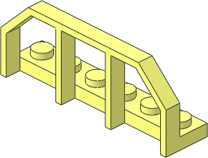 Plate  1 x  6 with Train Wagon End