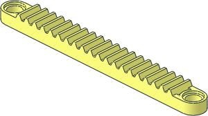 Technic Gear Rack  1 x 10 with Holes