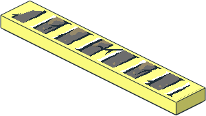 Tile  1 x  6 with Bricks and Cracks Type 1 Sticker