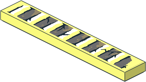 Tile  1 x  6 with Bricks and Cracks Type 2 Sticker