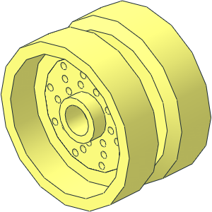 Wheel Rim 11 x 18 with Drilled Disc Brake
