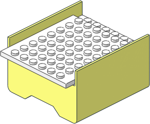 Boat Section Middle  6 x  8 x  3.333 with White Deck