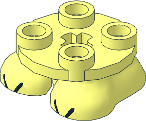 Figure Feet  2 x  2 x  0.667 with 3 Toe Pattern