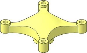 Minifig Drone Body with  4 Arms