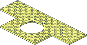 Plate 12 x 24 with  6 x  6 Square Cutouts and  6 x  6 Hole