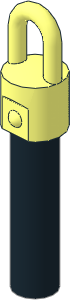 Minifig Weapon Nunchaku Handle with Black Grip