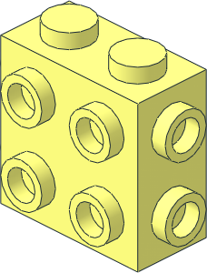Brick  1 x  2 x  1.667 with 8 Studs on 3 Sides