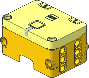 Electric Powered Up 2 Port Hub with Yellow Bottom without Rechargeable Battery