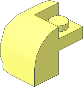 Brick  2 x  2 x  1.333 with Curved Corner Top