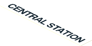 Sticker  1.1 x  7.9 with Black "CENTRAL STATION" on White Background