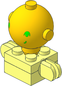 Maxifig Head (Complete) with Face Pattern